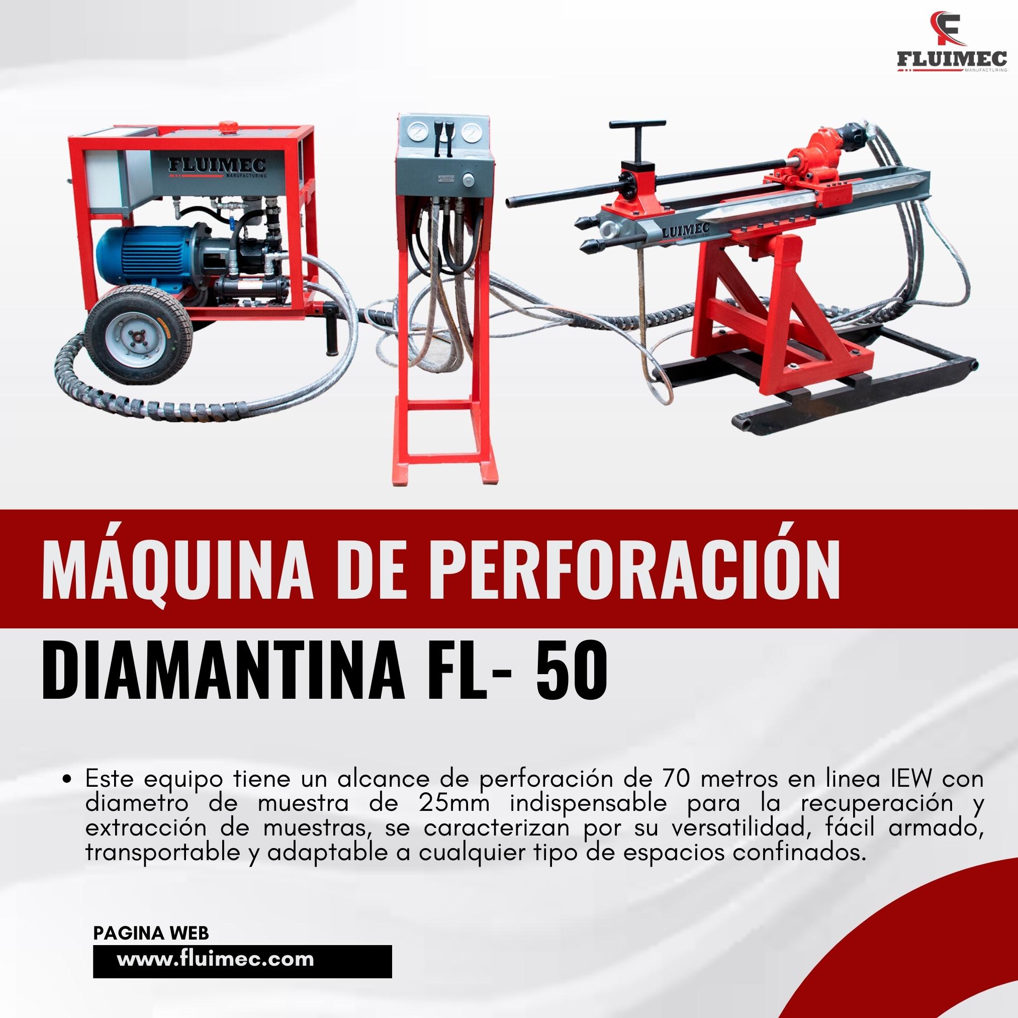 MAQUINA DE PERFORACION DIAMANTINA FL - 50 RECUPERACION Y EXTRACCION 